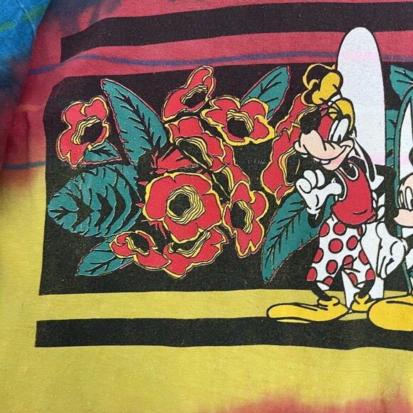 Vintage Disney Unlimited Shirt Men XXL Tie Dye Jem Mickey Goofy Donald Surfboard - Picture 14 of 16